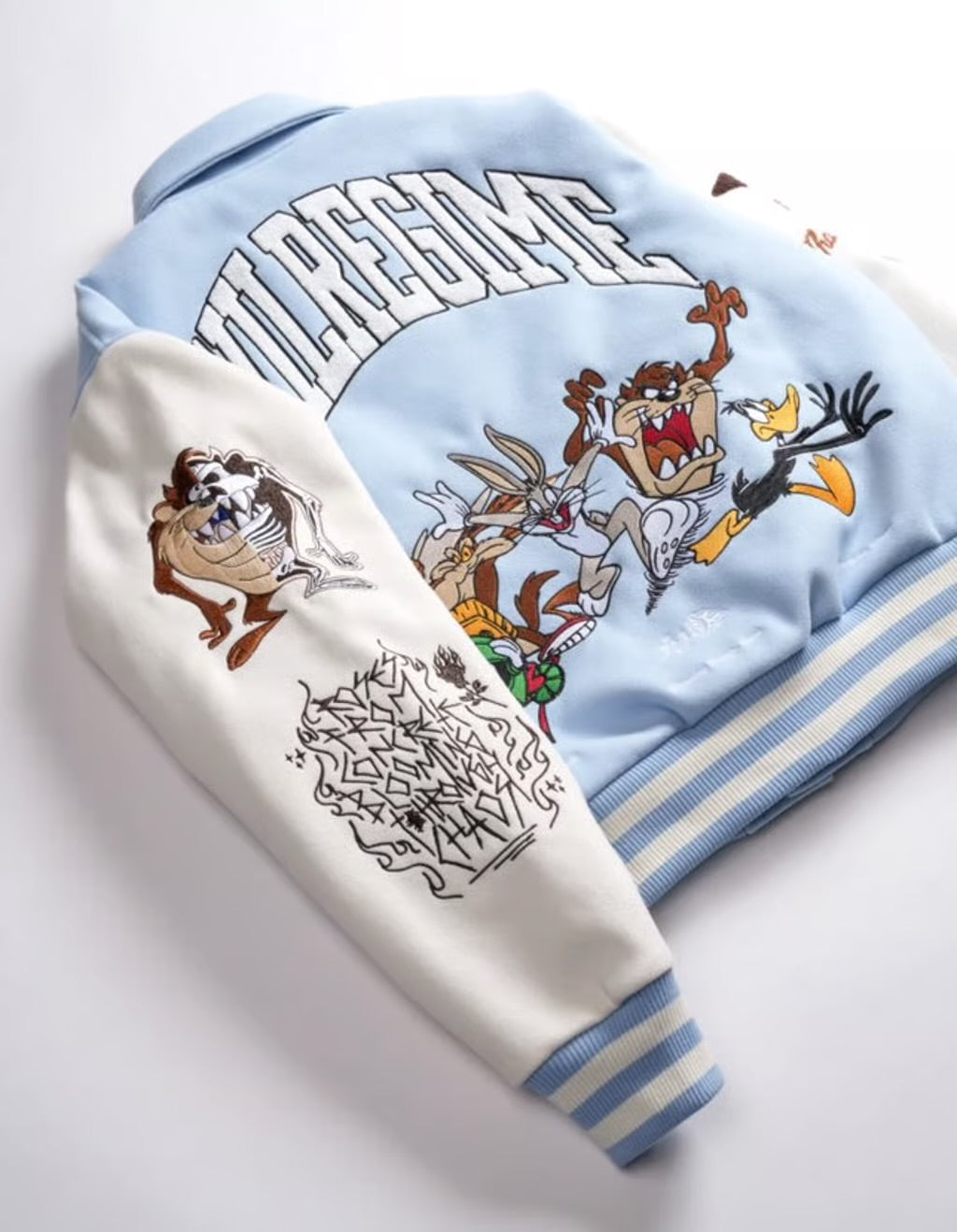 Civil Regime x Looney Toons Varsity Jacket- Blue