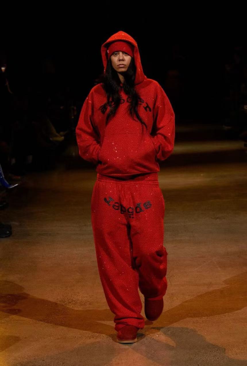 Sp5der “VVS” Hoodie/Pants Set- Red