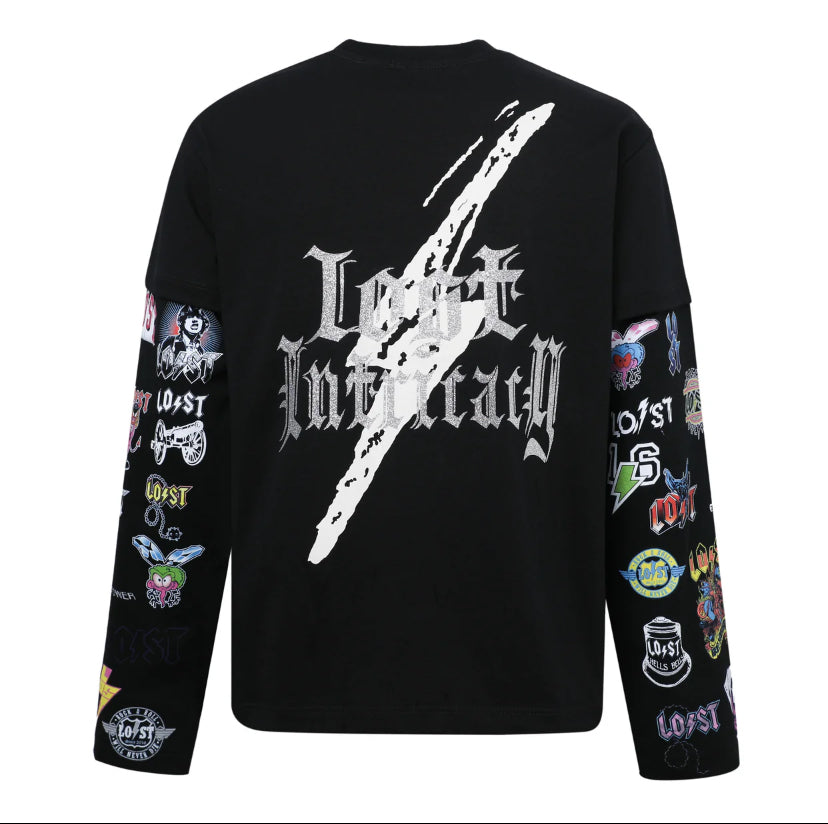 Lost Intricacy “Logos” Long Sleeve- Black