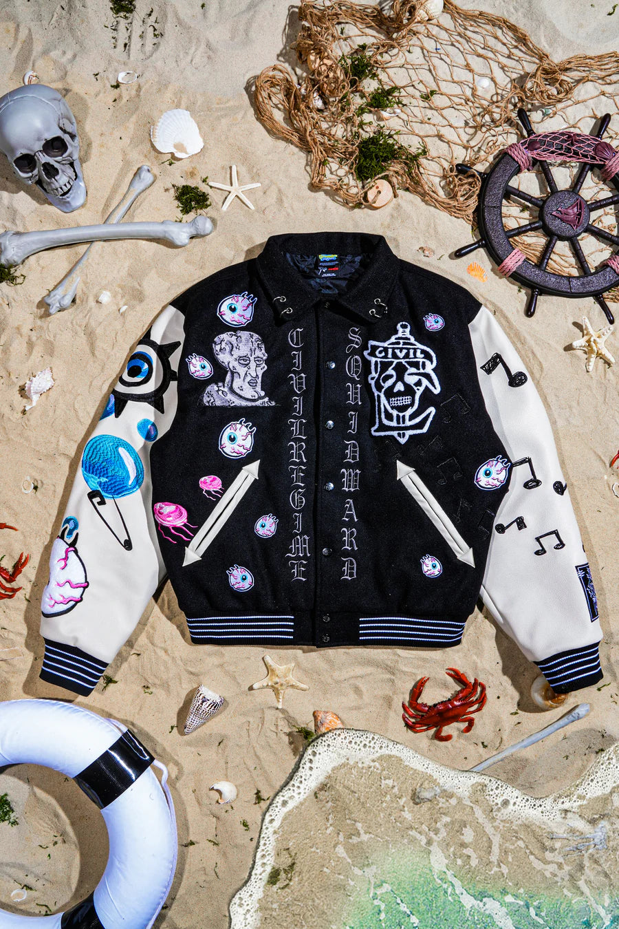 Civil Regime “SBS” Letterman Jacket Squidward