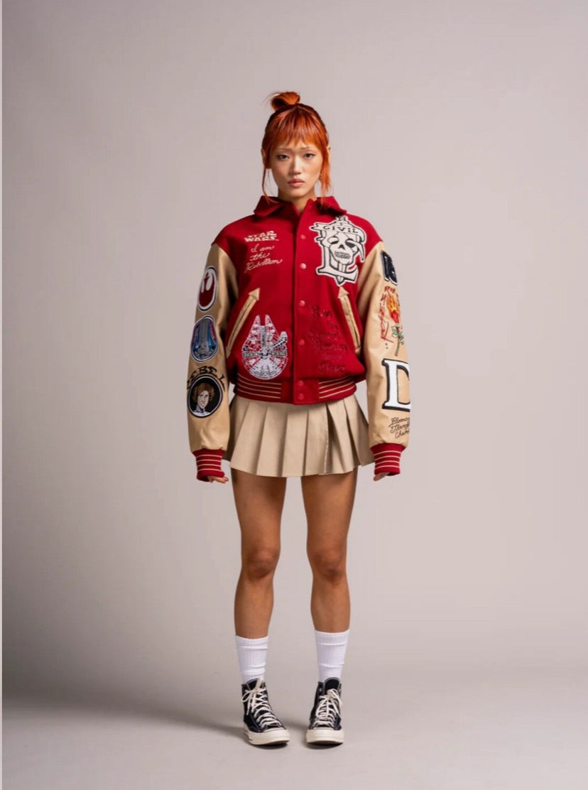 Civil Regime “Star Wars” Varsity Jacket- Red