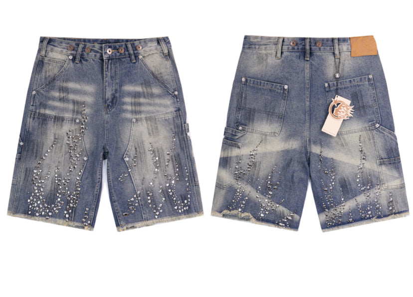 Hellstar Studded Jeans- Shorts