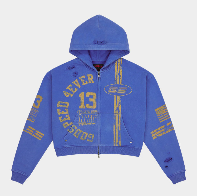 Godspeed “Roadster” Zip-up Hoodie- Blue