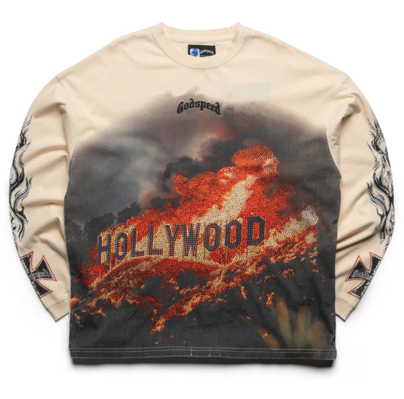 Godspeed “Hollywood Inferno” VVS L/S Tee- Bone