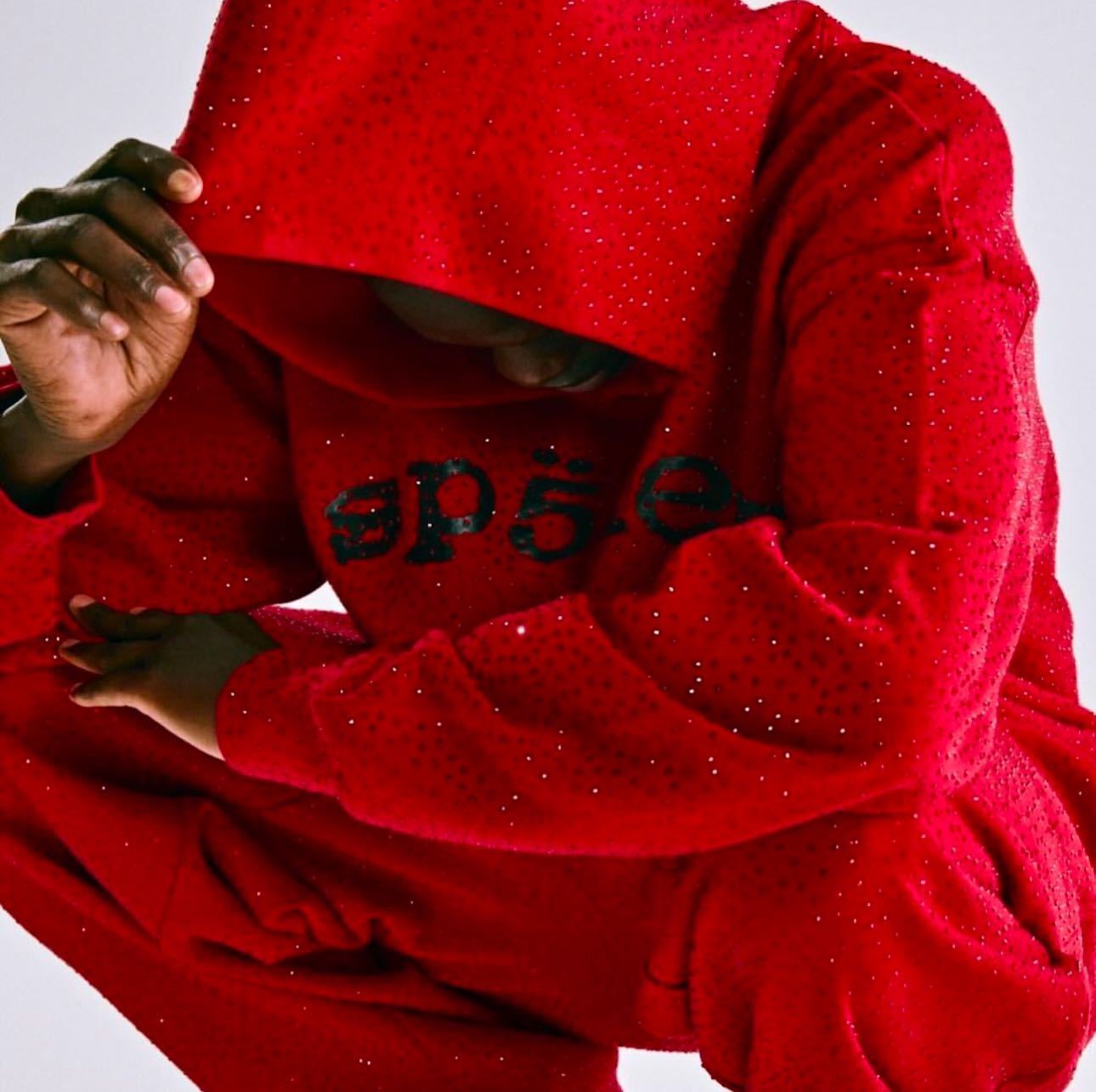Sp5der “VVS” Hoodie/Pants Set- Red
