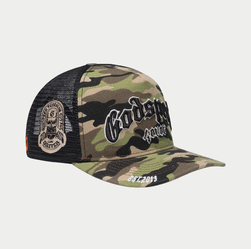 Godspeed FOREVER TRUCKER HAT (Camo)