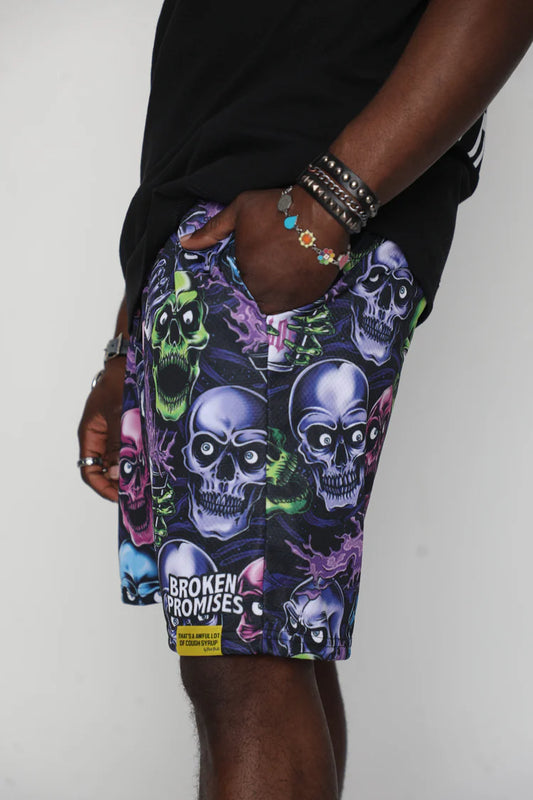 ALOC x BP "SPILT DRANK" Mesh Shorts