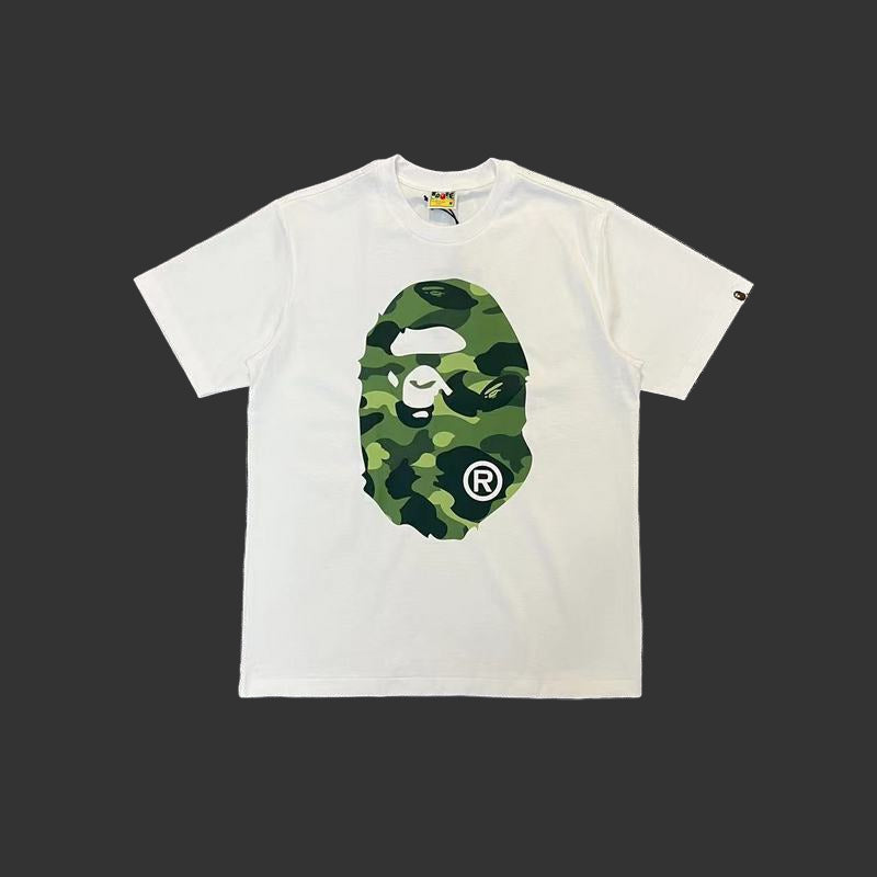 Bape “HEAD” Camo Green Tee